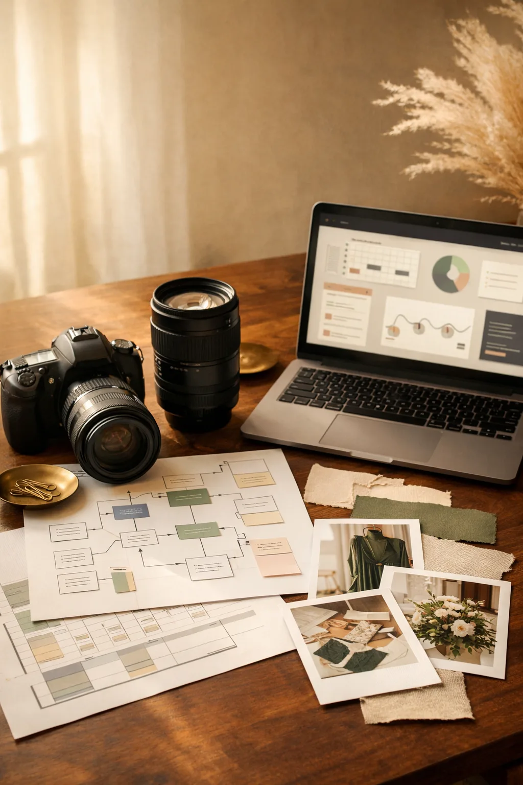 Course cover concept for a photography business and AI workflow class